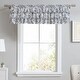 preview thumbnail 1 of 1, Laura Ashley Annalise Floral Cotton Pole Top Grey Window Valance - 50 x 18 50 x 18