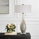 preview thumbnail 3 of 5, Uttermost Cardoni Bronze Glass Table Lamp - 32H, Shade 8H x 18 Dia in.