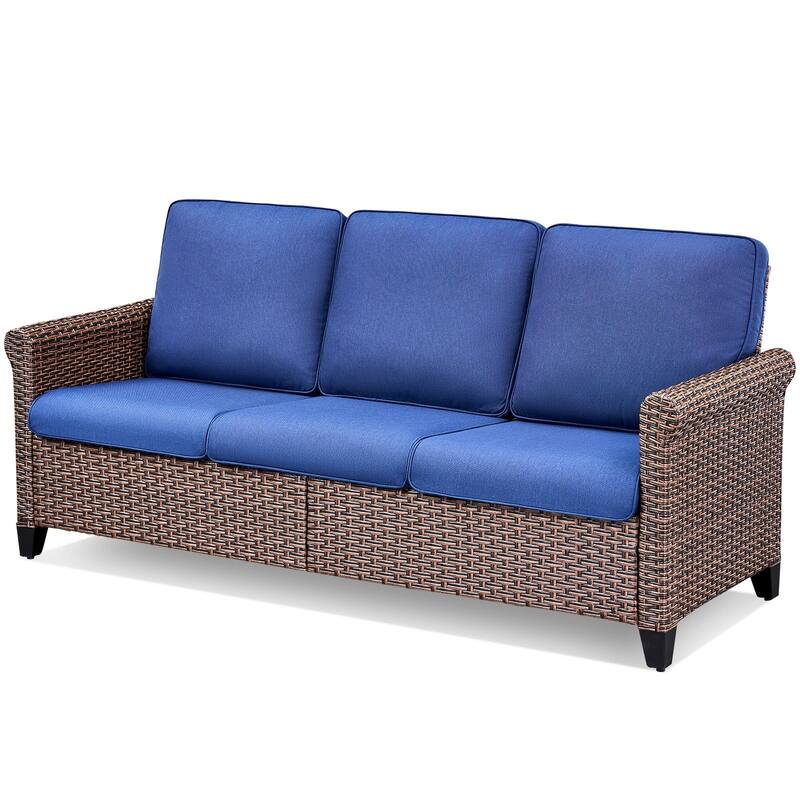 Pocassy Outdoor Sofa Swivel Chairs Patio Chair Funiture Set