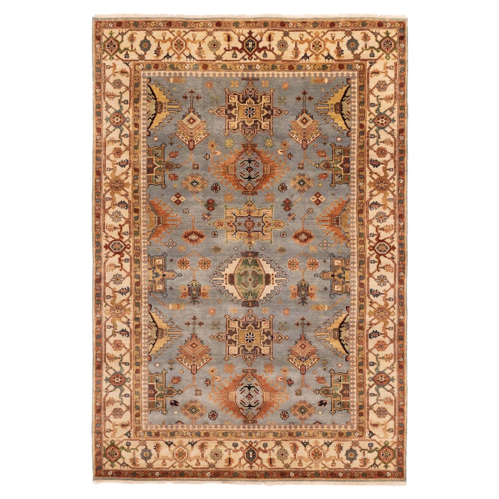 ECARPETGALLERY Hand-knotted Jules Sultane Light Denim Blue Wool Rug - 5'10 x 8'9