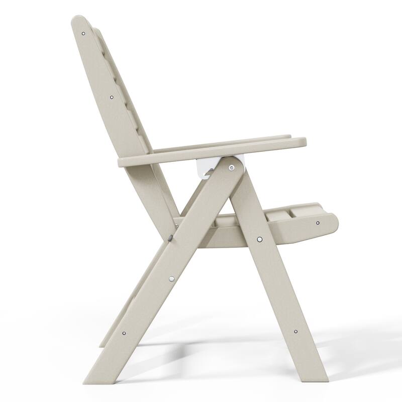 Laguna 5-Piece Square Table Folding Highback Chair Dining Set