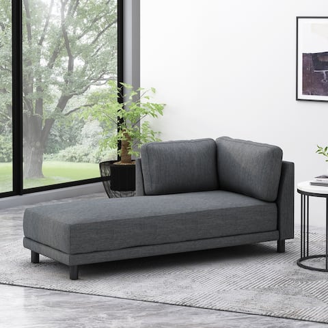 Hyland Contemporary Fabric Chaise Lounge by Christopher Knight Home - 33.25" L x 72.50" W x 30.50" H