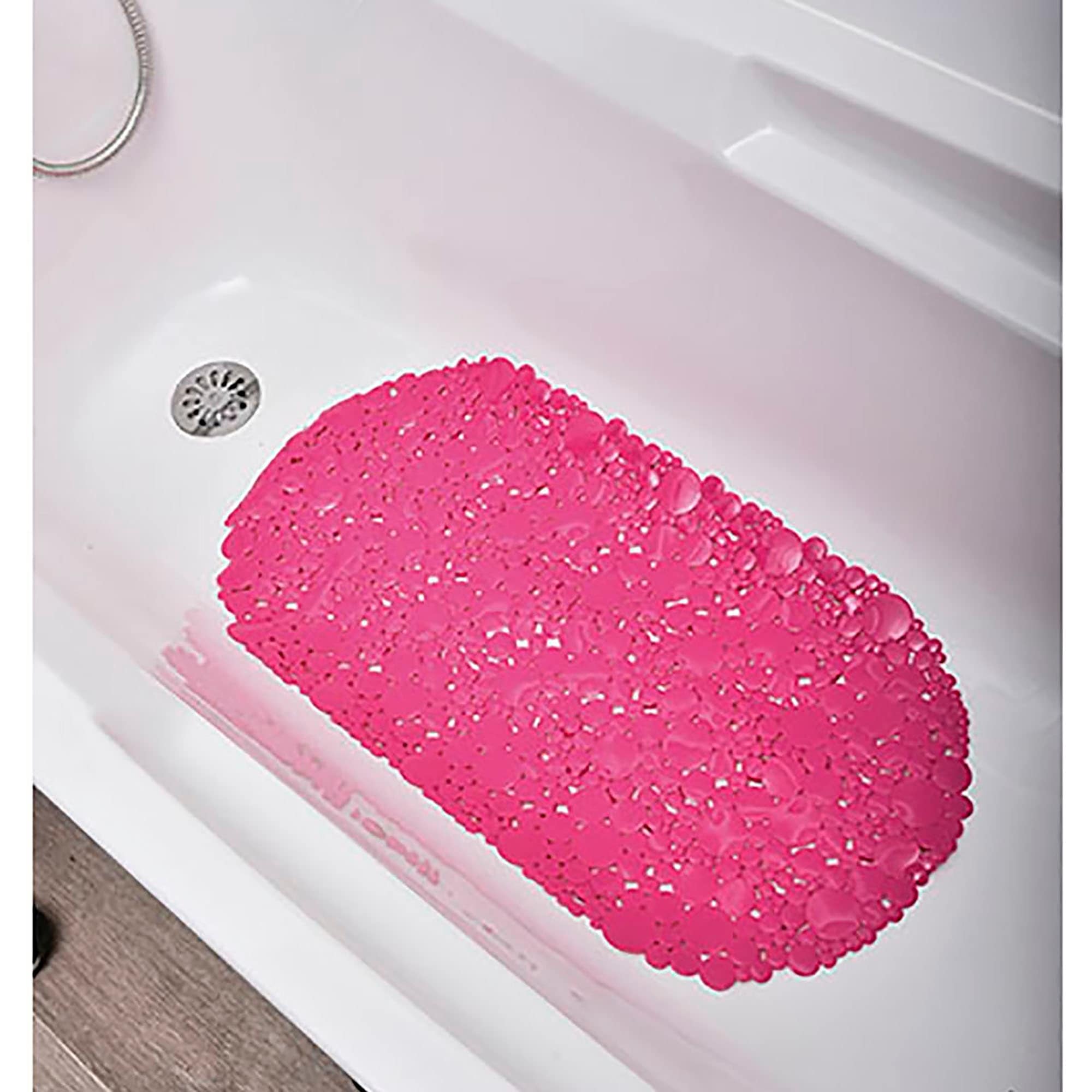 1pc Lotus Pink Quick-drying Shower Mat, Modern Simple Water