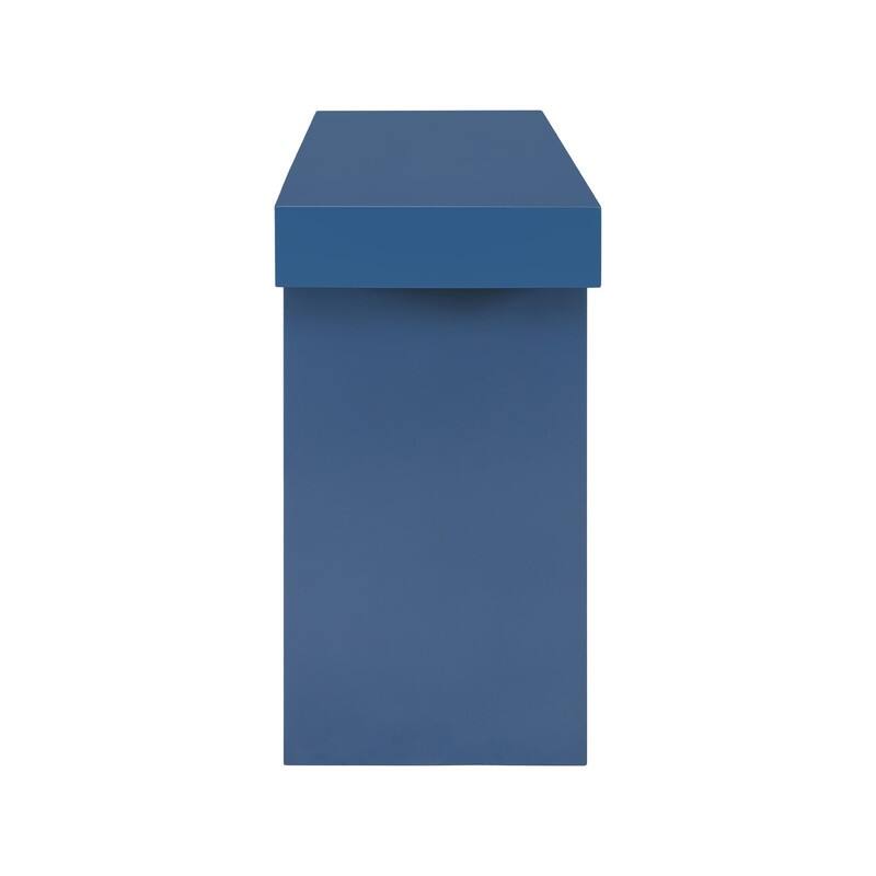 U-Style Large Console Table, Stylish Entryway Table with Geometric Design and Adjustable Feet