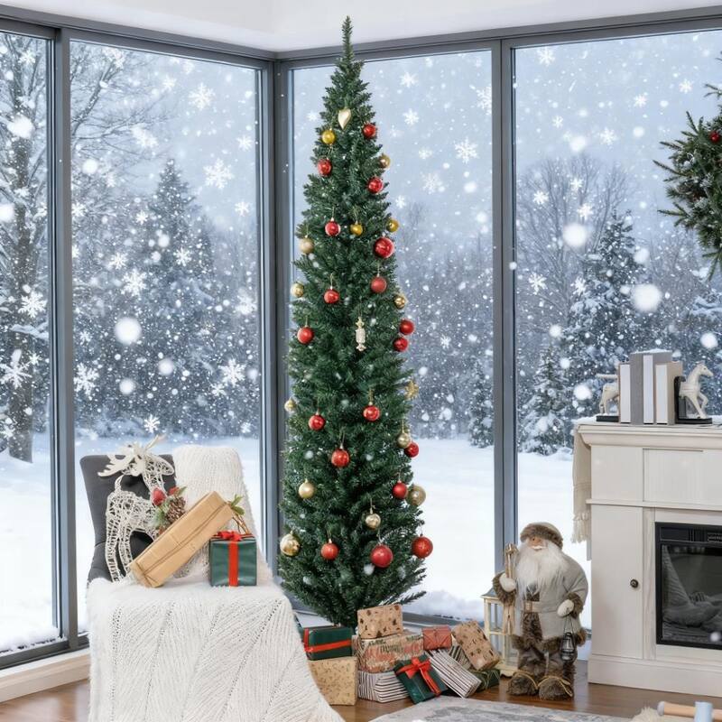 8ft Artificial Christmas Tree ,green - Green