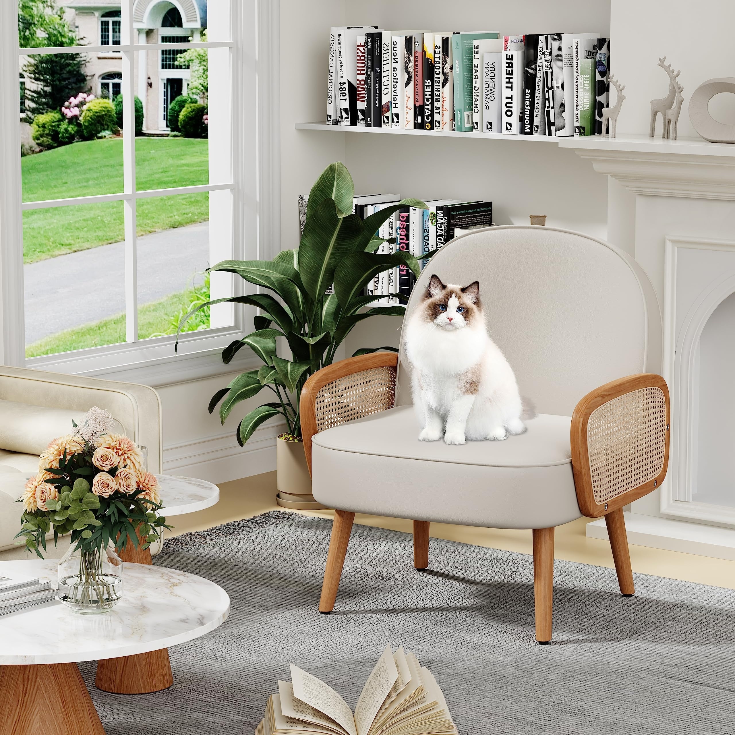 Modern boho accent chair top