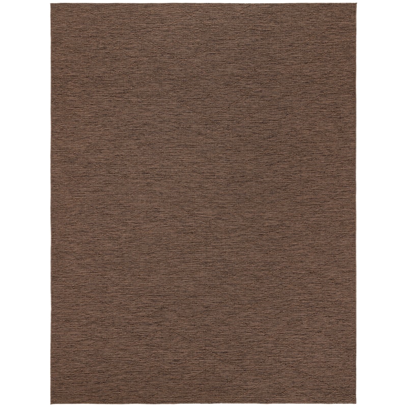 Nourison Practical Solutions Indoor/Outdoor Geometric Area Rug - Aqua/Mocha - 10'x14'