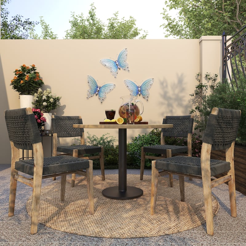 Iron Metal Eclectic Butterfly Wall Decor in Blue, Purple, or Green (16" H X 21" W)
