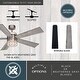 preview thumbnail 4 of 14, Ashford 52 in. Brushed Nickel Ceiling Fan with Reversible Black-Weathered Gray Blades, Dimmable LED Up-Down Light Kit and Remote