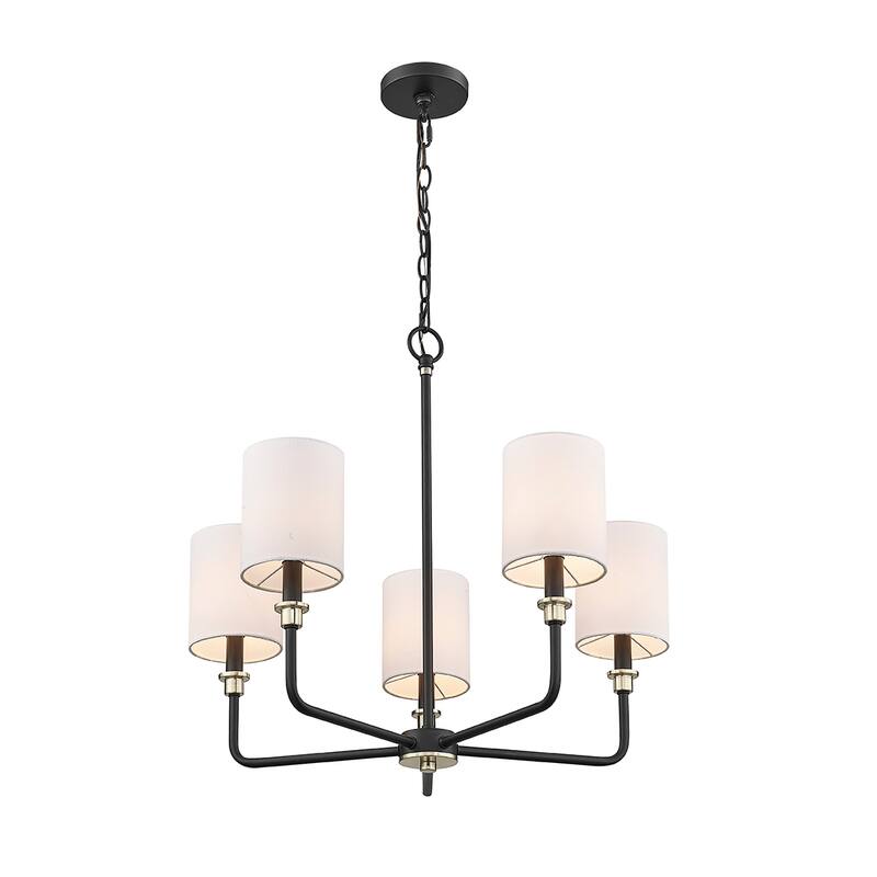 Millennium Lighting Chelsea Chandelier Ceiling Fixture in Matte Black Modern Gold