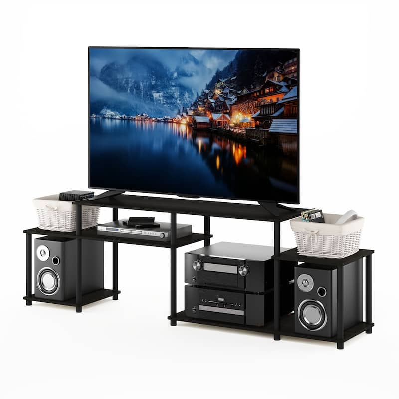 Furinno Turn-N-Tube Handel TV Stand for TV up to 55 Inch - Espresso