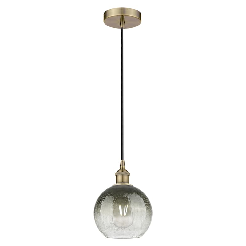 Innovations Lighting Endless Possibilities Edison - Brookhaven Globe - 1 Light 8" Cord Hung Mini Pendant - Antique Brass/Slate