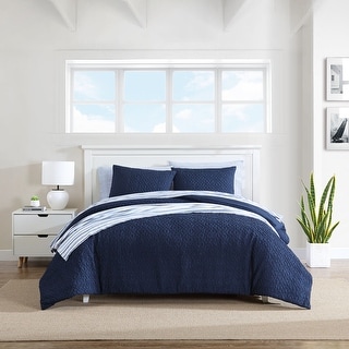 Nautica Point Harbor Solid Embossed Comforter Set