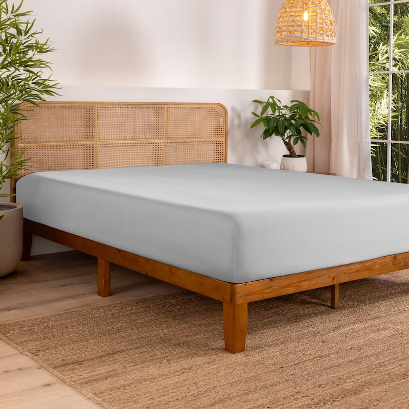 Bare Home Rayon from Bamboo Fitted Sheet - King - Cloud Grey