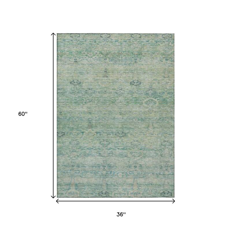 HomeRoots Oriental Traditional Rectangle Outdoor Rug