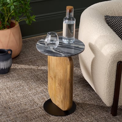 SAFAVIEH Home Kokhy Side Table - 14"W x 14"D x 22"H
