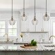 preview thumbnail 1 of 16, Coria Modern Glam Mini Pendant Light 1-Light Chic Dimmable Kitchen Island Lamp Fluted Glass Dining Room - D 6.7" x H 9.5" D 6.7" x H 9.5" - Fluted Glass Shade