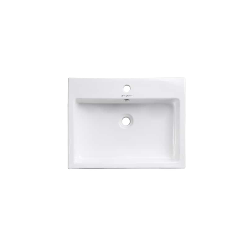 Swiss Madison Louis 24" Open Shelf Chrome Frame Freestanding Bathroom Vanity with Sink Top