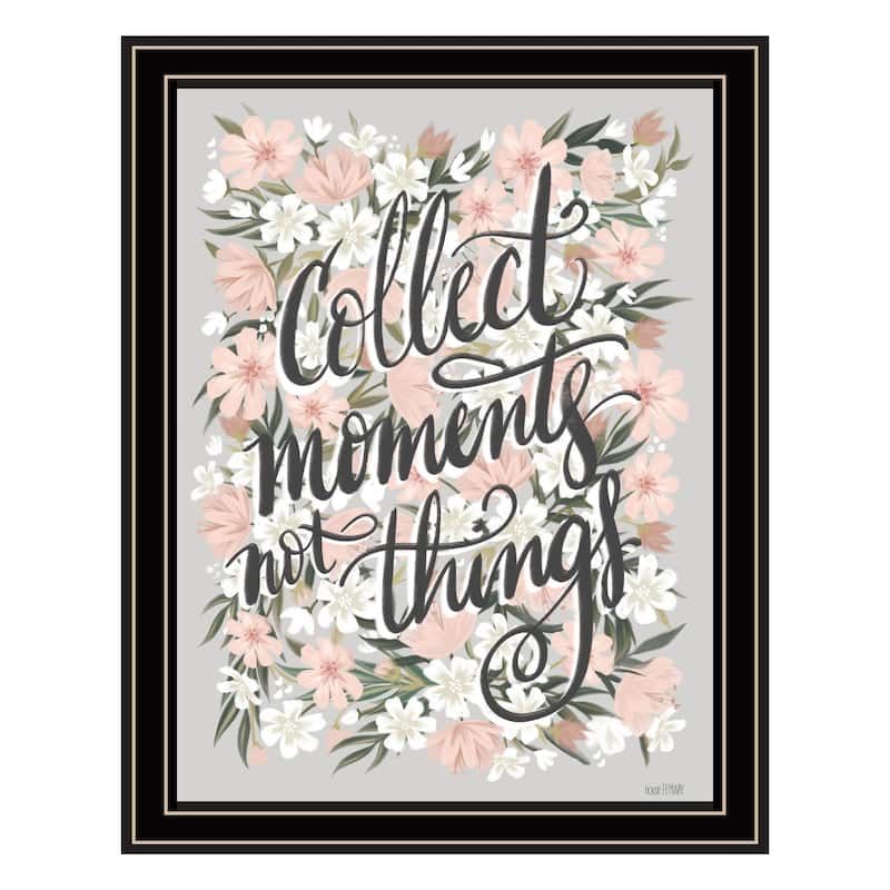 TrendyDecor4U Contemporary "Collect Moments Not Things" Framed Print Wall Art - Multi