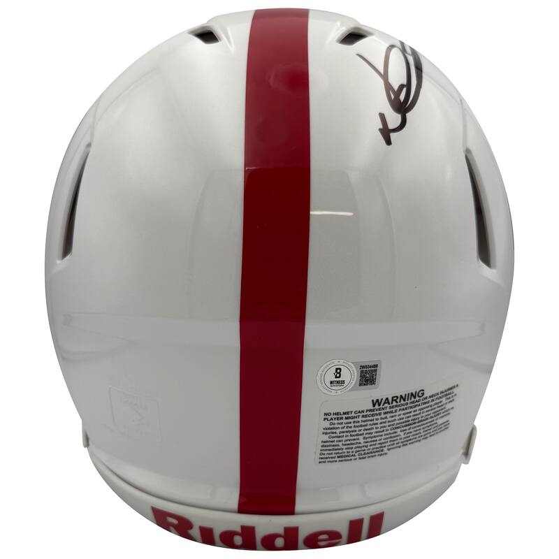 Ndamukong Suh Autographed Nebraska Cornhuskers Signed Football Full Size Authentic Helmet GO BIG RED Beckett COA - 8' x 11'