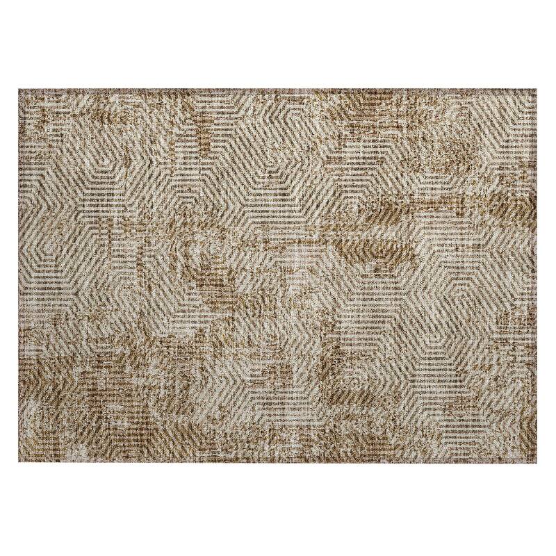 Machine Washable Indoor/ Outdoor Chantille Contemporary Maze Rug