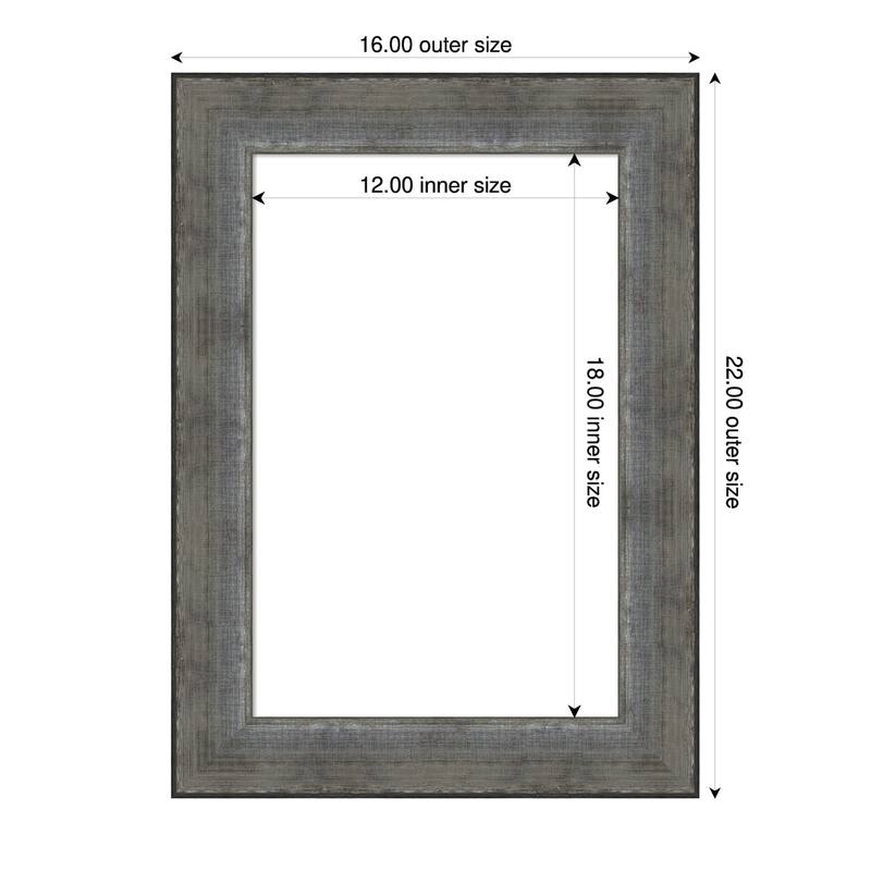 Amanti Art Forged Pewter Framed Dry Erase Magnetic Board - 16 x 22 in