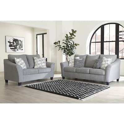 Signature Design by Ashley Mathonia Gray 2-Piece Upholstery Package - 92" W x 40" D x 41" H