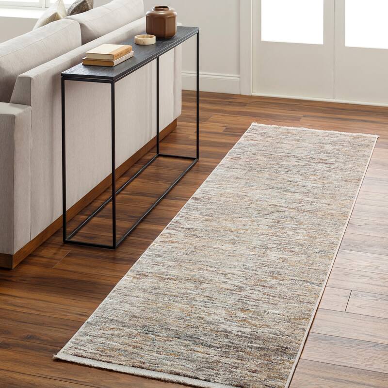 Casteel Modern & Contemporary Area Rug - 2' 7" x 9' - Taupe/Gray