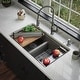 preview thumbnail 8 of 14, Karran QUWS-880 Undermount 32-1/2 in. Double Equal 50/50 Bowl Workstation Kitchen Sink