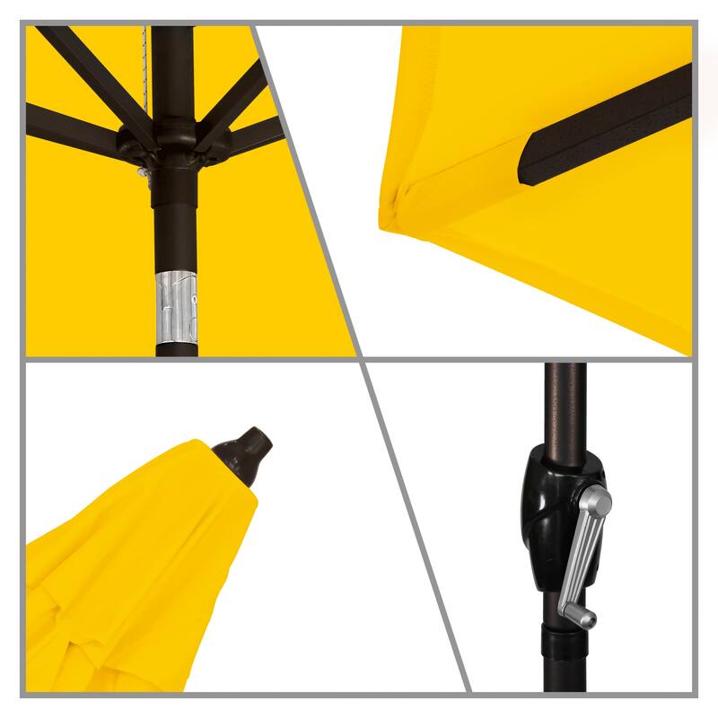 Astella Aluminum 11ft Crank Open Push Button Tilt Outdoor Patio Umbrella