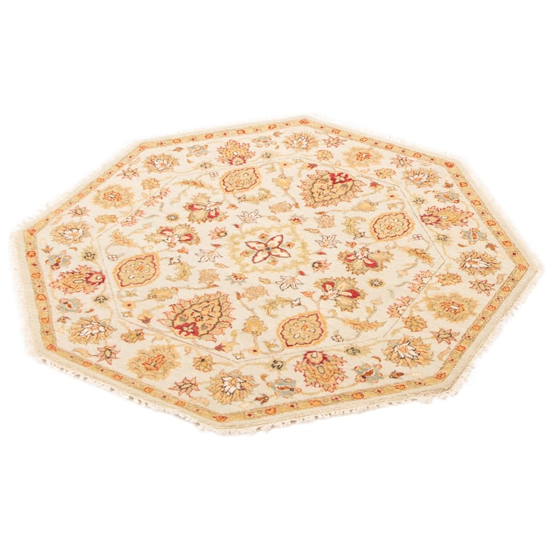 ECARPETGALLERY Hand-knotted Jamshidpour Light Blue Wool Rug - 4'0 x 4'0