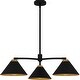 preview thumbnail 2 of 5, Alscott 3-Light Matte Black Chandelier
