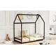 preview thumbnail 4 of 10, Twin Size House Bed with Playhouse Design, Sturdy Pine Wood Frame for Kids' Comfort and Imaginative Play