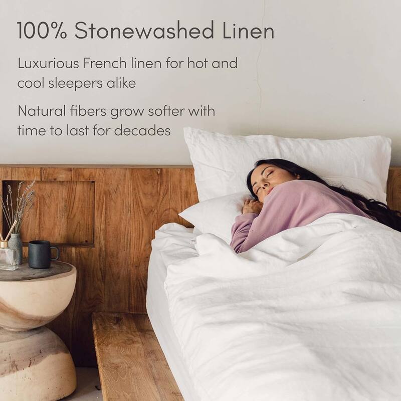 French Linen Duvet Cover for Weighted Blanket