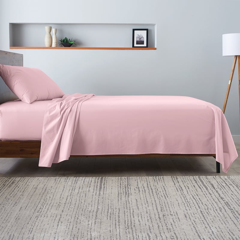 100% Cotton Percale Cool and Crisp Deep Pocket Sheet Set