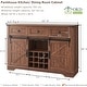 preview thumbnail 25 of 33, Farmhouse Bar Cabinet, Coffee/Wine Bar Cabinet w/Wine & Glass Rack