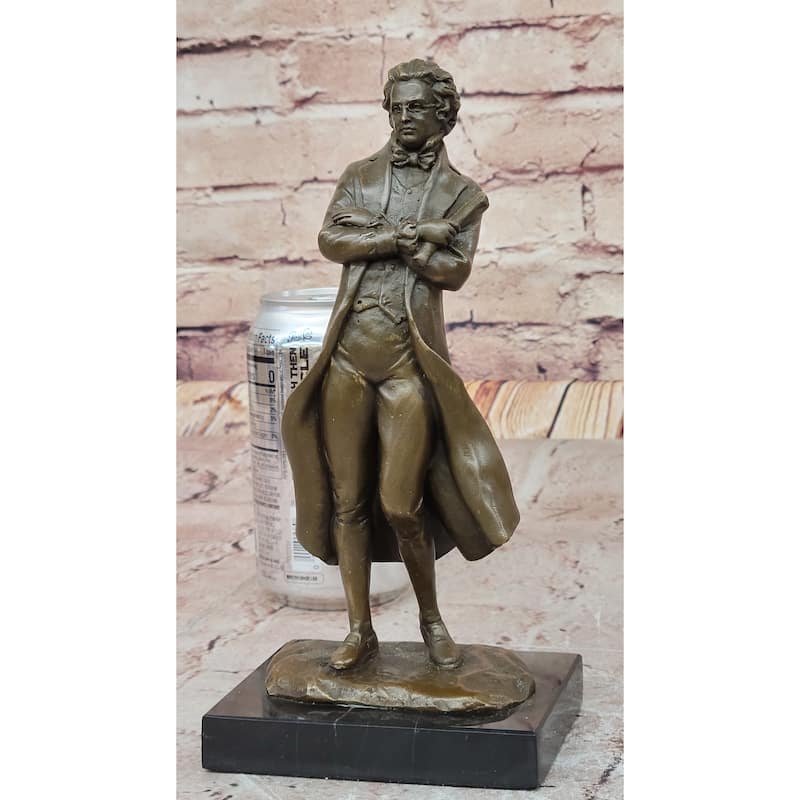Bronze Statue Of A 19Th-Century Gentleman In Formal Attire Signed Milo
