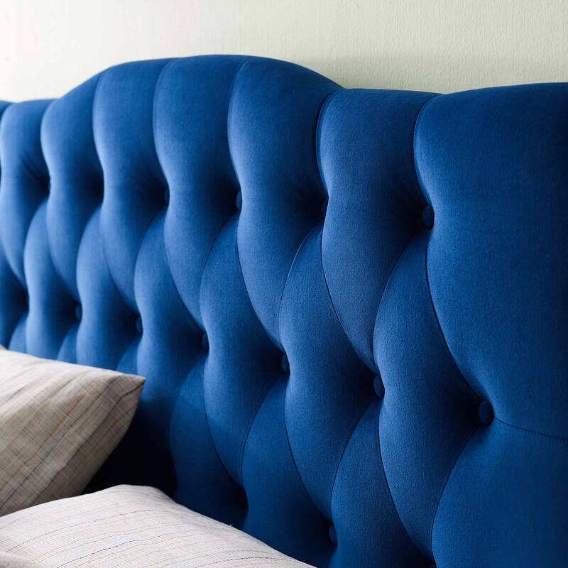 Copper Grove Wimpfen King-size Diamond-tufted Velvet Headboard