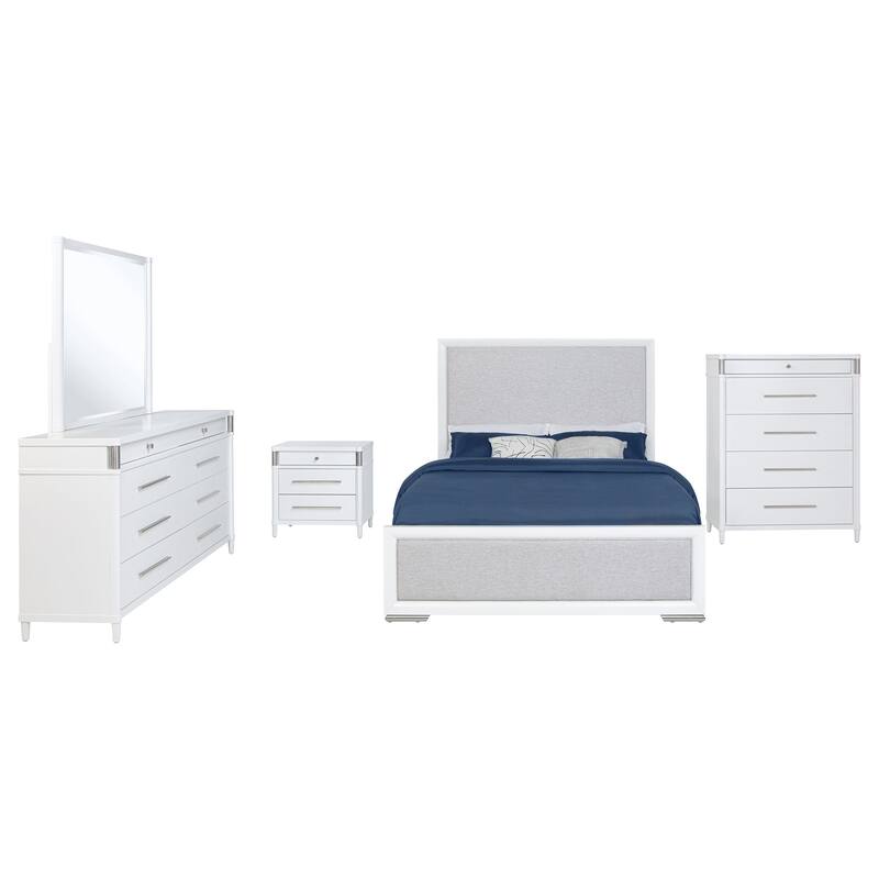 Gracemont Bedroom Set White - California King - 5 Piece
