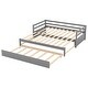 preview thumbnail 7 of 27, Multifunctional Extending Daybed with Trundle, Twin to King Wood Sofa Bed with Headboard for Small Spaces, No Box Spring Needed