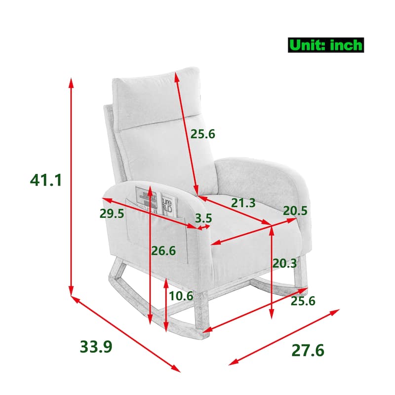 Living Room Lounge Arm Rocking Chair