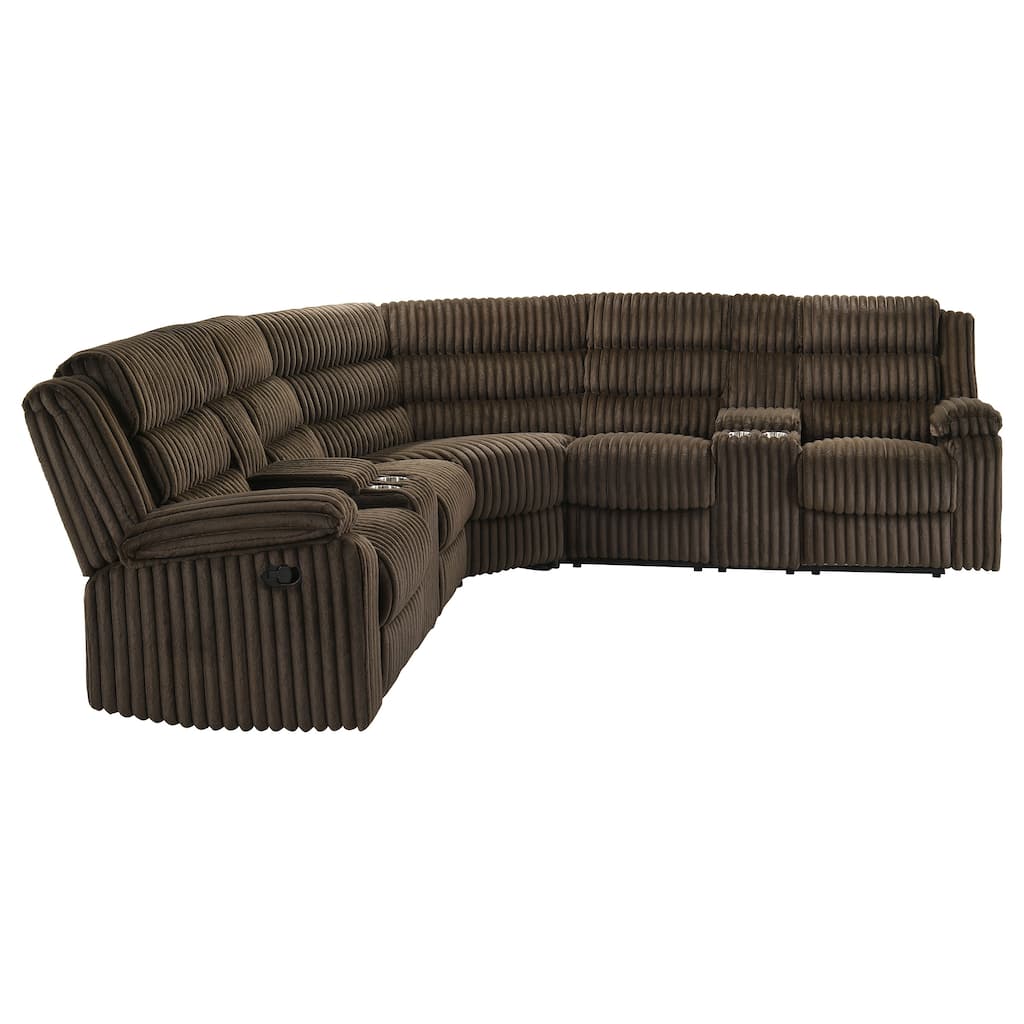 Atkinson Upholstered Reclining Sectional Sofa - 117" x 117" x 40.5"
