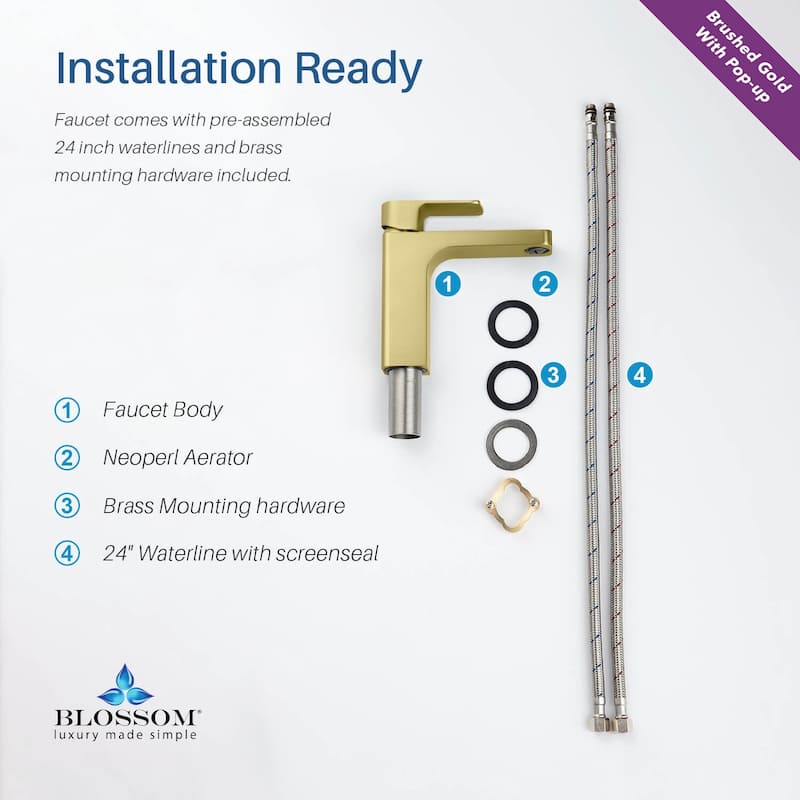 Solid Brass Lead-free Single-handle High Arc Bathroom Faucet