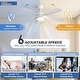 preview thumbnail 96 of 118, Sofucor 45/52 Inch Ceiling Fan with Remote & Lights Quiet DC Motor 5 Blade High CFM Modern Fan