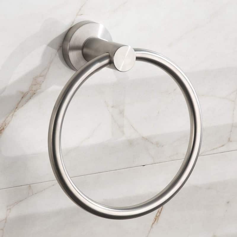 304 stainless steel towel ring wall mounted bathroom towel rack round towel rack