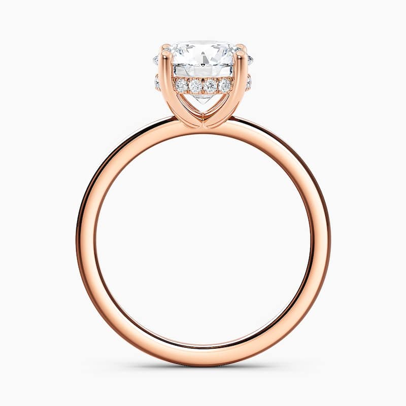 Auriya 14k Gold 1.00ctw Round Hidden-Halo Lab Grown Diamond Engagement Ring