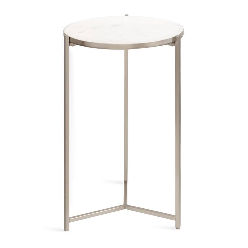 Kate and Laurel Aguilar Glam Side Table - 15x15x24 - Silver