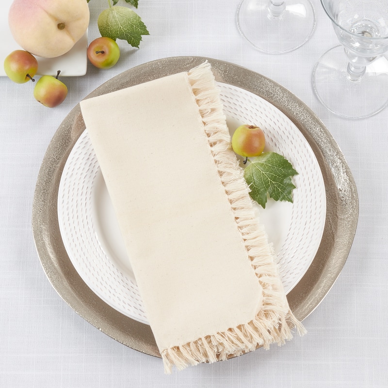 Fringed Design Napkins (set of 4)