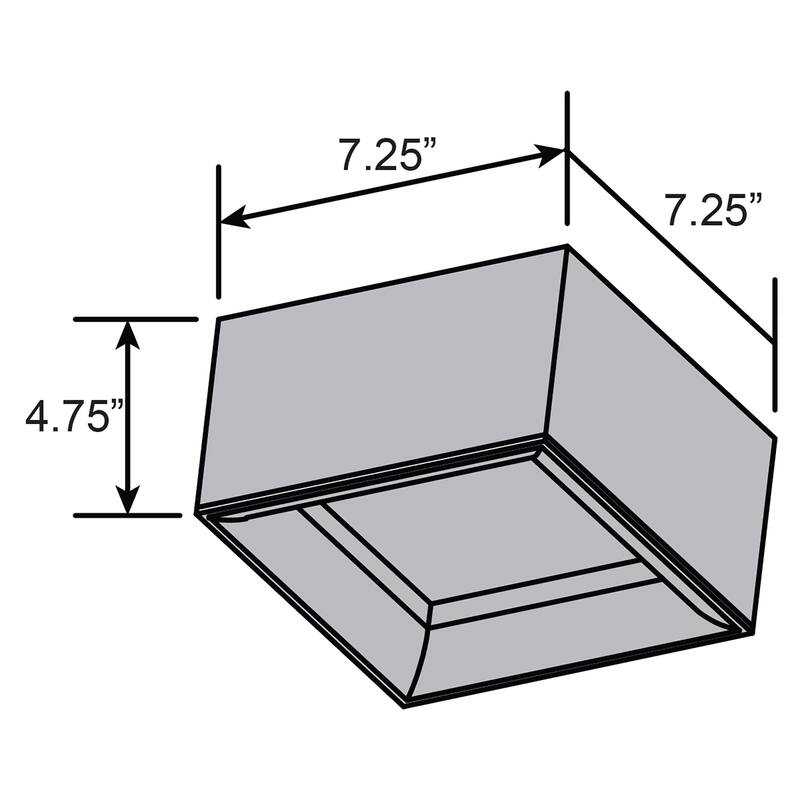Access Lighting Bloc - Flush Mount - Black Finish - White Acrylic