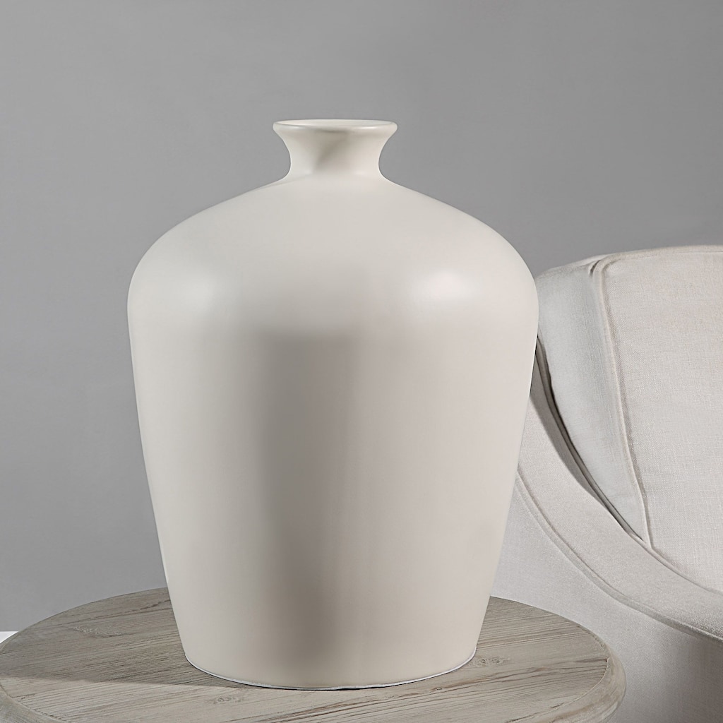 Renwil Olivine Ceramic Vase, Off-White